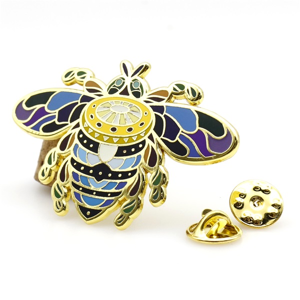 Bees Enamel Pin_Geometric Pattern Enamel Pin