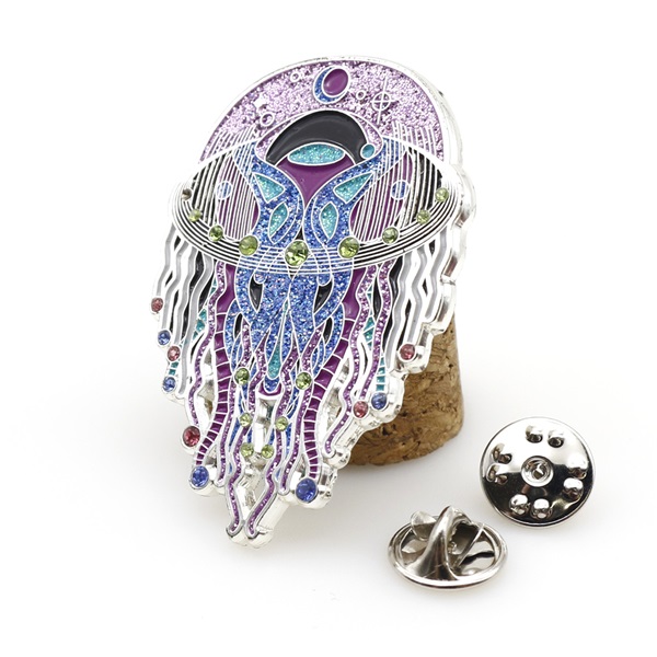 Jellyfish Enamel Pin_Ocean Enamel Pin_Sparkling Enamel Pin